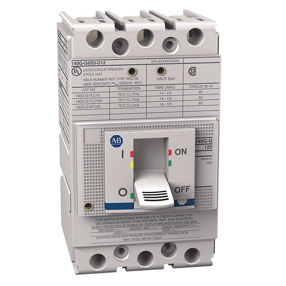 Allen-Bradley 140G 125A G Frame Molded Case Ckt-Bkr