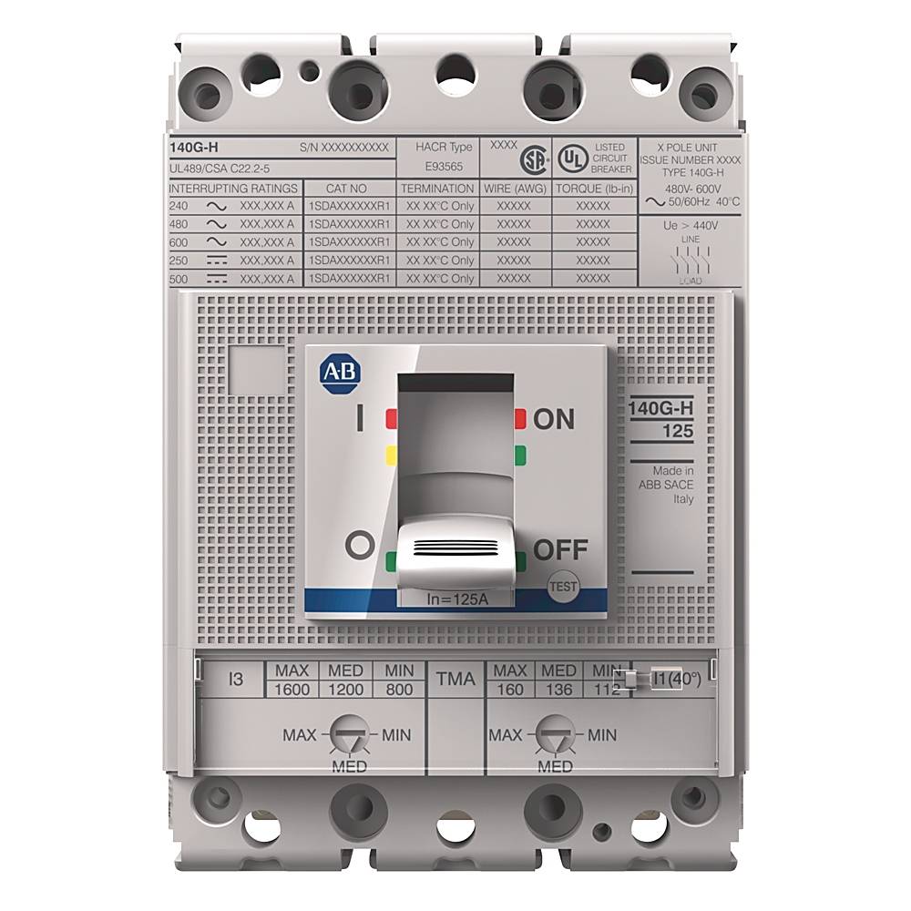 Allen-Bradley 140G 125A H Frame Molded Case Ckt-Bkr