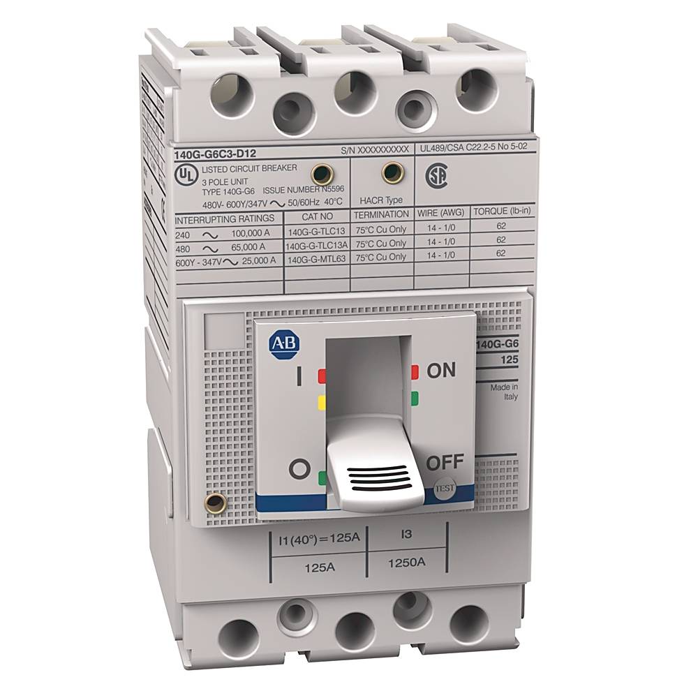 Allen-Bradley 140G 125A G Frame Molded Case Ckt-Bkr