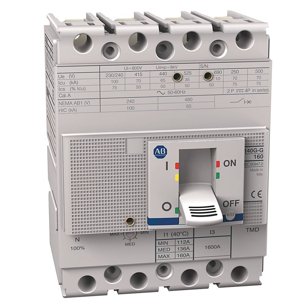Allen-Bradley 140G 160A Frame Molded Case Ckt-Bkr