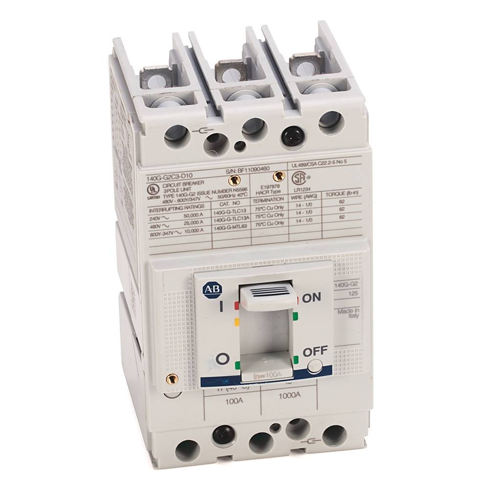 Allen-Bradley 140G 125A G Frame Molded Case Ckt-Bkr