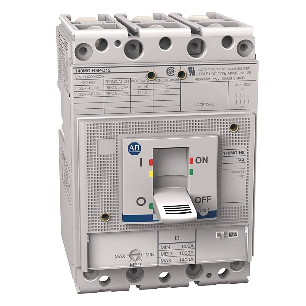 Allen-Bradley 140G 125A H Frame Mtr Protection Ckt-Bkr