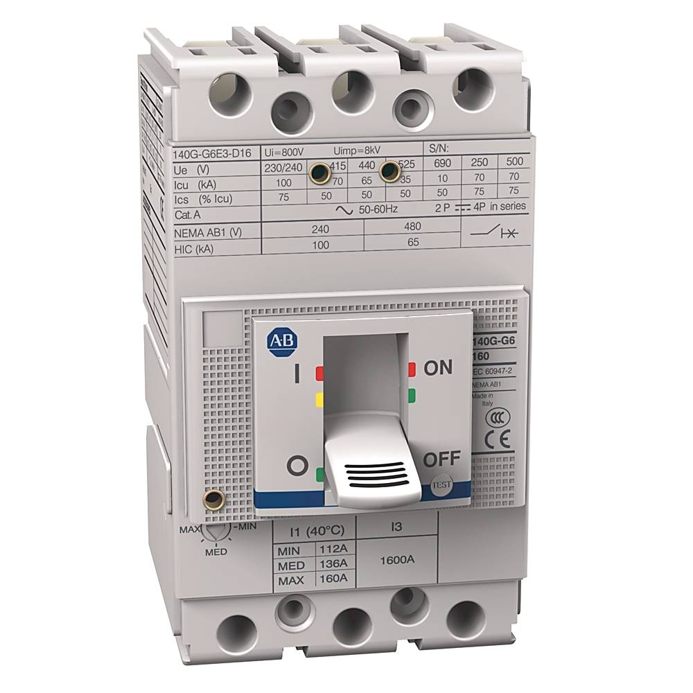 Allen-Bradley 140G 160A Frame Molded Case Ckt-Bkr