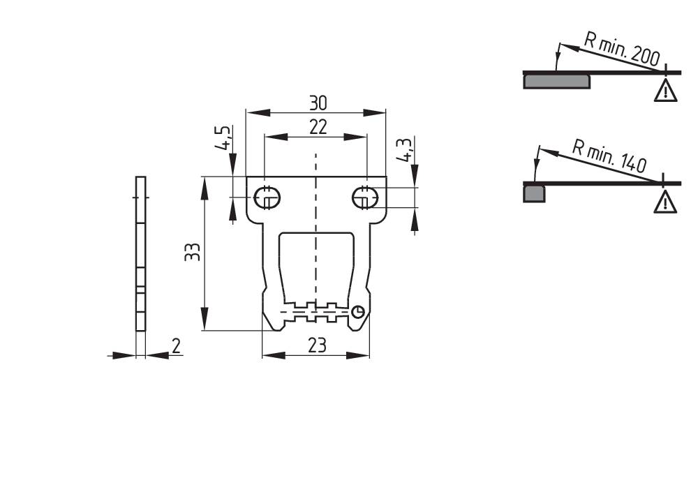 Schmersal AZ17/170-B1 Safety actuator, For Use With Sliding doors
