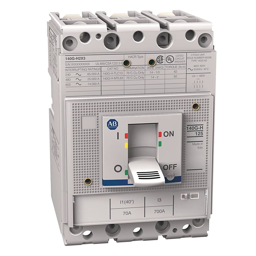 Allen-Bradley 140G 125A H Frame Molded Case Ckt-Bkr
