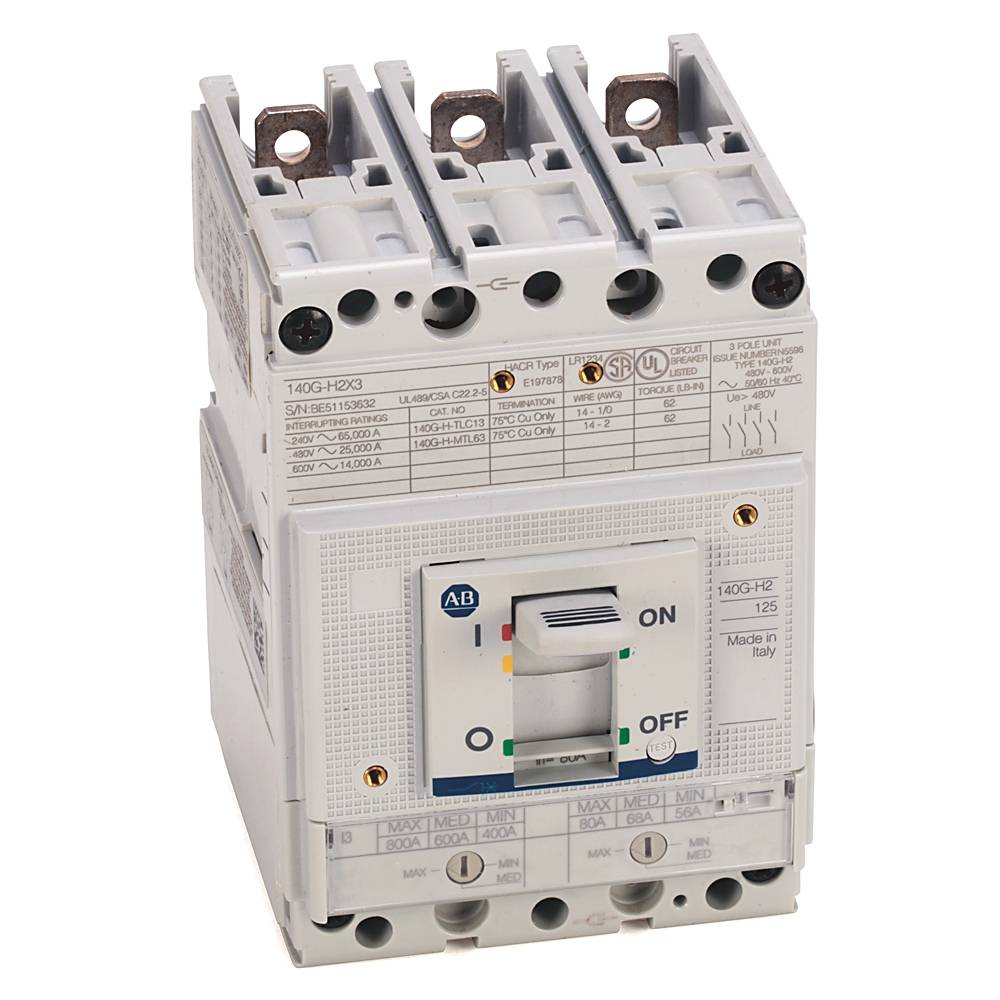 Allen-Bradley 140G 125A H Frame Molded Case Ckt-Bkr