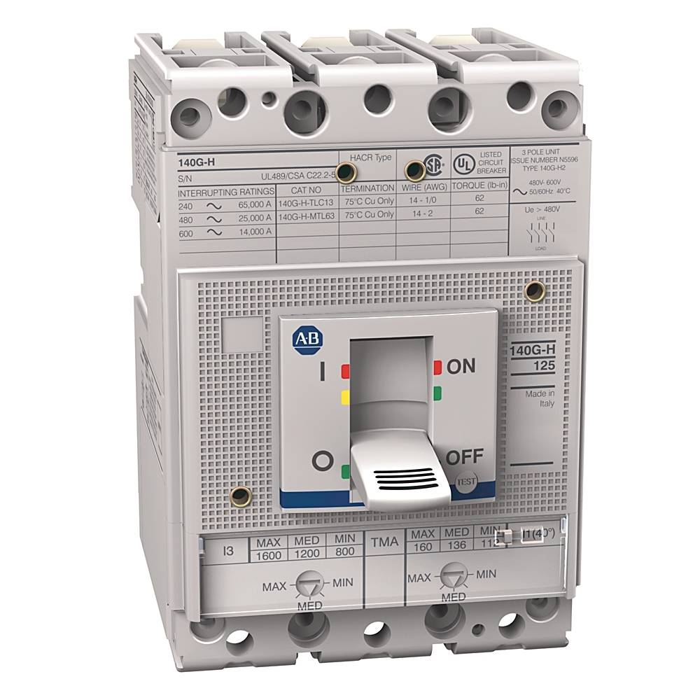 Allen-Bradley 140G 125A H Frame Molded Case Ckt-Bkr