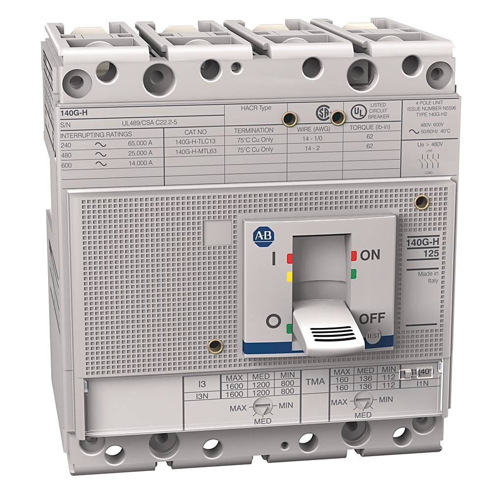 Allen-Bradley 140G 125A H Frame Molded Case Ckt-Bkr