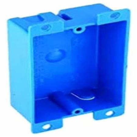 8 Cu Inch, Thomas & Betts Corporation B108R-UPC Blue Outlet Box, 1-Gang