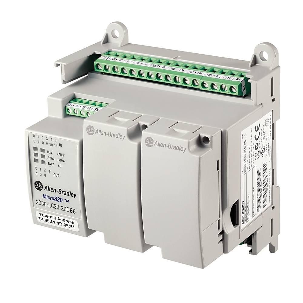 Allen-Bradley Micro820 20 I/O ENet/IP Controller (RTB)