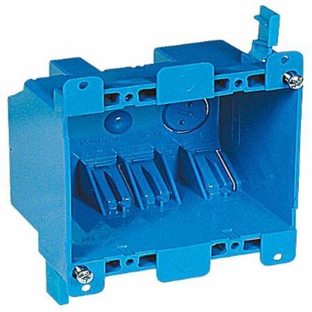 25 Cu Inch, Thomas & Betts Corporation B225R-UPC Blue™ Outlet Box, 2-Gang