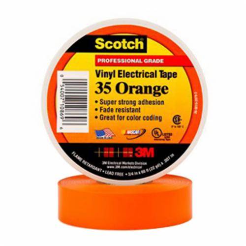 1/2" x 20' x 7 Mil, 3M 35-ORANGE-1/2X20FT Scotch® Electrical Tape, Orange