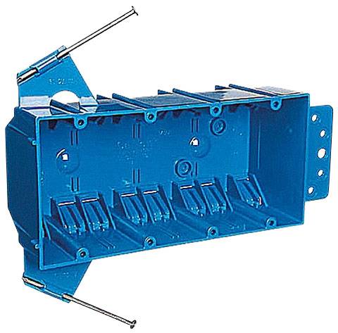 55 Cu Inch, Thomas & Betts Corporation B455A-UPC Blue™ Outlet Box, 4-Gang