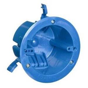 4-1/4" Dia, 18 Cu Inch,ABB Installation Products Inc. (Carlon) B618RR Ceiling Box, Blue Polycarbonate