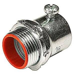 2", 2.625" L, Thomas & Betts Corporation TC726A EMT Conduit Connector, Insulated Throat, Straight