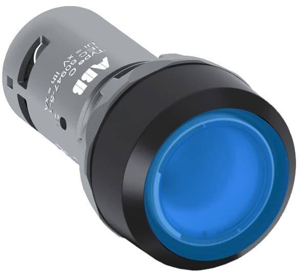 ABB CP1-11L-10 Compact Pushbuttons, 1NO Contact, Pushbutton Operator, Black/Blue