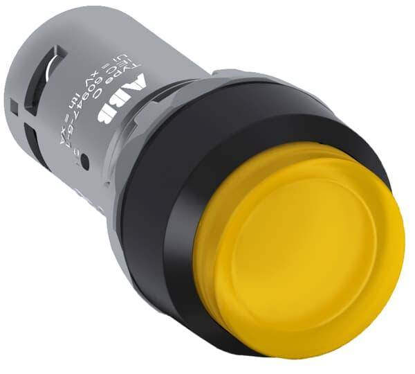 ABB CP1-11Y-10 Compact Pushbutton, 1NO-0NC Contact, Yellow