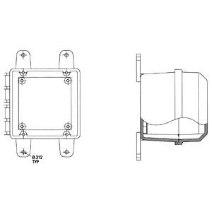 Carlon® CC665 Factory Assembled Jic Enclosure, 6 in W x 5 in D 6 in H, NEMA 1/3/3S/3X/3SX/4/4X/12/13 NEMA Rating, Polycarbonate
