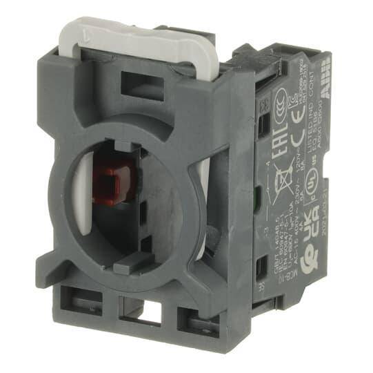 ABB MCBH-11 Modular Non-illuminated Contact Block, 22 mm, 1NC-1NO Contact, 6 A at 230 VAC, 5 A at 24 VDC, 1.1 A at 125 VDC Contact, Silver Tipped Contact