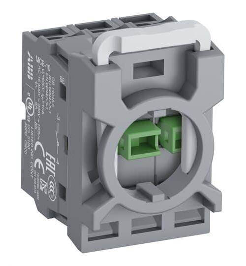 ABB MCBH-30 Non-Illuminated Single Contact Block With 3-Position Holder, 3NO Contact, 6 A at 230 VAC Contact