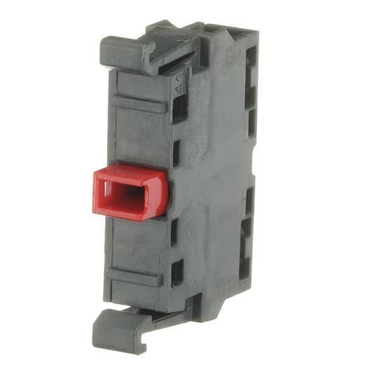 ABB MCB-01 Modular Non-illuminated Contact Block, 22 mm, 1NC Contact, 6 A at 230 VAC, 5 A at 24 VDC Contact, Gold Plated Silver Contact