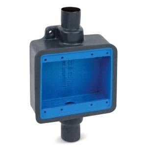 3/4" End Hub, 2-Gang, Thomas & Betts Corporation FDC222-G Cast Hub Device Box, Deep