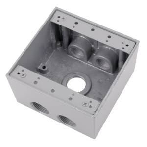 40.3 Cu Inch 5-Hub, Thomas & Betts Corporation 2IHD5-1 Weatherproof Device Box, 2-Gang