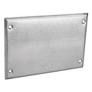 3-Gang, 6-3/8" x 4-9/16", Thomas & Betts Corporation 3CCB Weatherproof Receptacle Cover,, Silver