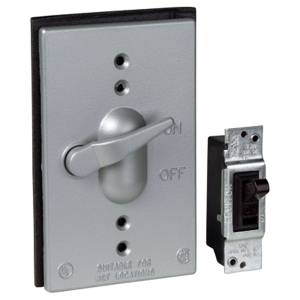 1-Gang, 2-13/16" x 4-9/16", Thomas & Betts Corporation CCT-1-20 Weatherproof Receptacle Cover,, Silver