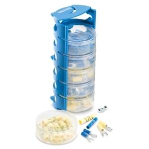 Sta-Kon® Sta-Kon® STA-ORG Terminal and Splice Organizer Kit, 130 Pieces, Vinyl, Blue/Yellow