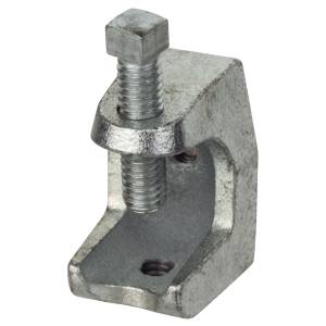 Steel City® 507 Beam Clamp, 1/2-13 Rod, 1-3/8 in THK Flange, 1700 lb Load, Malleable Iron, Electroplated