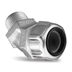 T&B® 2201 Liquidtight Strain Relief Cord Connector, 1/2 in Trade, 1/4 to 3/8 in Cable Openings, Malleable Iron, Zinc Plated