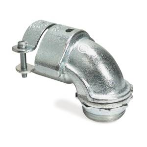 T&B® 276 Non-Insulated Squeeze Conduit Connector, 2 in Trade, 2-1/8 to 2-1/2 in Cable Openings, For Use With Armored Cable and Flexible Metal Conduits, Malleable Iron, Zinc Plated