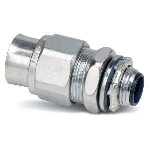 T&B® 3731-TB Conduit Connector With Insulated Throat, Iron Retainer, 1/2 in Trade, 45 deg, Steel