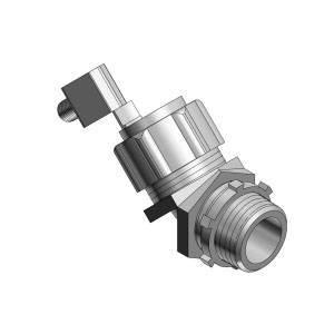 T&B® 5247GR External Bonding Non-Insulated Grounding Connector, 2 in Trade, 45 deg, Malleable Iron, Chromate Coated/Electro-Zinc Plated