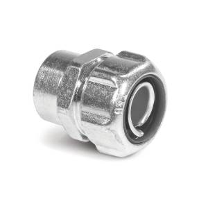 T&B® 5271 Straight Female Hub Adapter, 3/8 in Trade, Steel, Chromate Coated/Electro-Zinc Plated