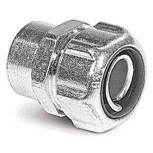 T&B® 5274 Straight Female Hub Adapter, 1 in Trade, Steel, Chromate Coated/Electro-Zinc Plated
