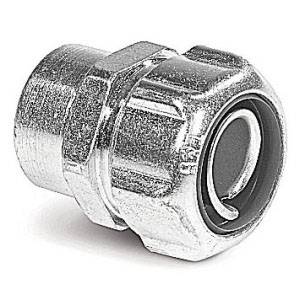 T&B® 5275 Straight Female Hub Adapter, 1-1/4 in Trade, Steel, Chromate Coated/Electro-Zinc Plated