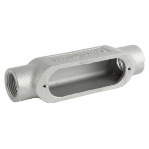 T&B® C75M-TB 35 Series Type-C Conduit Body, 3/4 in Hub, 7.5 cu-in Capacity, Malleable Iron, Aluminum Acrylic Coated/Zinc Plated