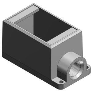 T&B® FD3-TB Type FD Dead End Deep Style Cast Device Box, Iron, 1 Gangs, 1 Outlets, 1 Knockouts, 4-5/8 in W x 2-13/16 in D x 4-9/32 in H