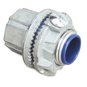 T&B® H100GR-TB Grounding Hub With Thermoplastic Insulated Throat, 1 in Trade, Thread Connection, Locknut Installation, Zinc