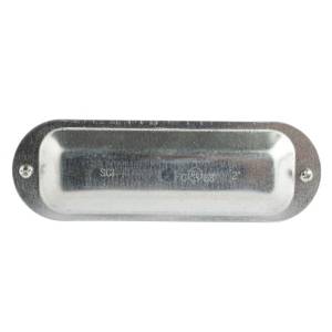 T&B® K200S Oval Raised Dome Conduit Body Cover With Stainless Steel Stamped Steel Screw, 2 in Hub, For Use With Series 35 EMT Conduits, Stamped Steel, Zinc Plated