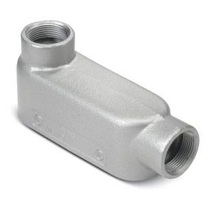 T&B® LL200M 35 Type LL Conduit Body, 2 in Hub, 68 cu-in Capacity, Malleable Iron, Aluminum Acrylic Coated/Zinc Plated