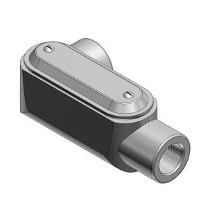 T&B® BlueKote® LL27CG-TB Type LL Pre-Assembled Conduit Body With Cover, Gasket, 3/4 in Hub, Form 7 Form, 6.6 cu-in Capacity, Iron, Epoxy Powder Coated/Zinc Plated