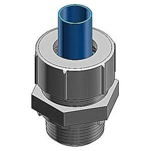 T&B® Plastic Bullet® LT50M Flexible Straight Conduit Connector With Nylon Insert, 1/2 in Trade, Steel