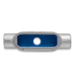 T&B® T100M 35 Series Type T Conduit Body, 1 in Hub, Form 7 Form, 15 cu-in Capacity, Malleable Iron, Aluminum Acrylic Coated/Zinc Plated