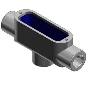 T&B® TB100M 35 Series Type TB Conduit Body, 1 in Hub, Form 35 Form, 12.5 cu-in Capacity, Malleable Iron, Aluminum Acrylic Coated/Zinc Plated