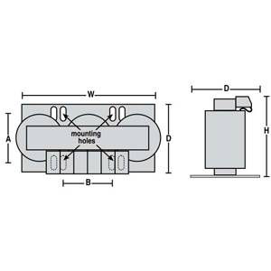 2 HP, 240/480/600 VAC, Hubbell Incorporated ALRB004TBC AC Line Reactor, 2.4/3/6 Percent Impedance