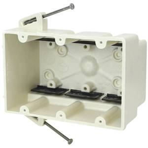 46 Cu Inch, Allied Moulded Products Inc. 3300-NK fiberglassBOX™ Switch Box, 3-Gang