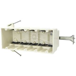 94 Cu Inch, Allied Moulded Products Inc. 5305-NBK fiberglassBOX™ Switch Box, 5-Gang